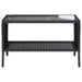 Tuinbank 2-zits met kussens & tafel poly rattan zwart