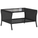 Tuinbank 2-zits met kussens & tafel poly rattan zwart