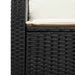 Tuinbank 2-zits met kussens & tafel poly rattan zwart