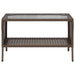 Tuinbank 2-zits met kussens & tafel poly rattan bruin
