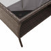 Tuinbank 2-zits met kussens & tafel poly rattan bruin