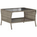 Tuinbank 2-zits met kussens & tafel poly rattan grijs