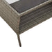 Tuinbank 2-zits met kussens & tafel poly rattan grijs