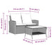 Tuinbank 2-zits met kussens & tafel poly rattan beige