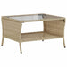 Tuinbank 2-zits met kussens & tafel poly rattan beige