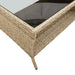 Tuinbank 2-zits met kussens & tafel poly rattan beige