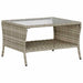 Tuinbank 2-zits met kussens & tafel poly rattan lichtgrijs