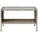 Tuinbank 2-zits met kussens & tafel poly rattan lichtgrijs