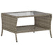 Tuinbank 2-zits met kussens & tafel poly rattan grijs