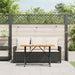 Tuinbank 3-zits met kussens & tafel poly rattan zwart