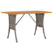 Tuinbank 3-zits met kussens & tafel poly rattan grijs