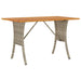 Tuinbank 3-zits met kussens & tafel poly rattan lichtgrijs