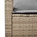 4-delige tuinbankset met kussens beige polyrotan
