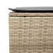 4-delige tuinbankset met kussens beige polyrotan