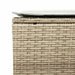4-delige tuinbankset met kussens beige polyrotan