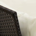 Tuinbank met kussens poly rattan zwart