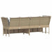 Tuinbank met kussens poly rattan beige