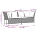 Tuinbank met kussens poly rattan beige