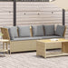 Tuinbank met kussens poly rattan beige