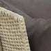 Tuinbank met kussens poly rattan lichtgrijs