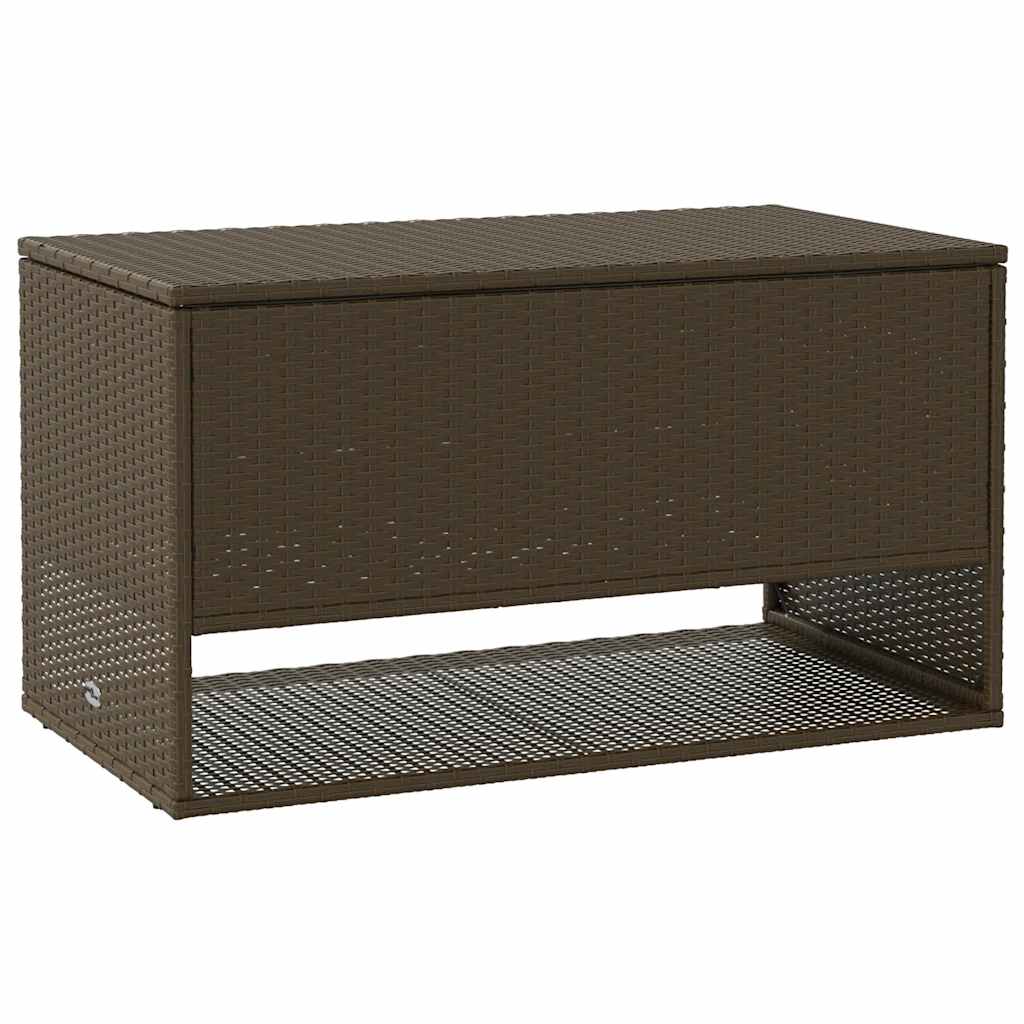 Opbergbox voor buiten 100x55x55,5 cm poly rattan bruin