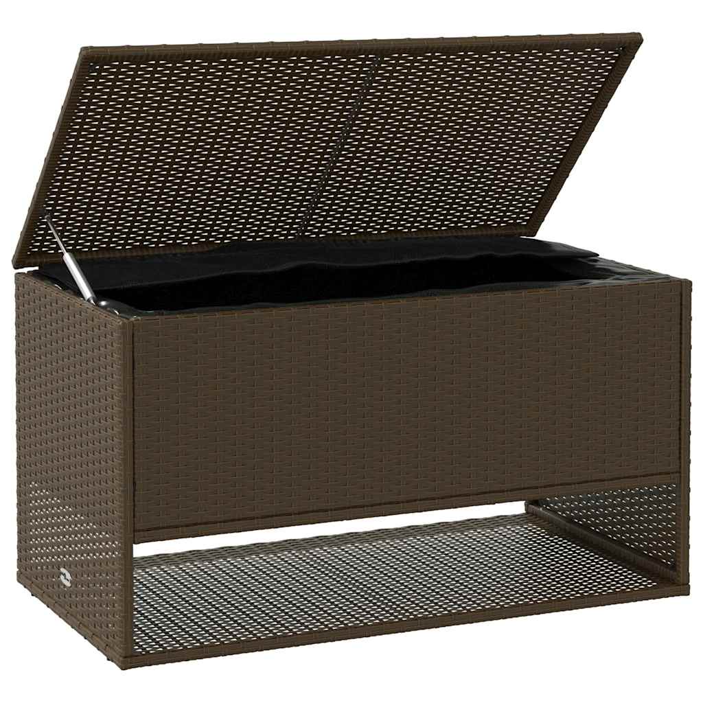 Opbergbox voor buiten 100x55x55,5 cm poly rattan bruin