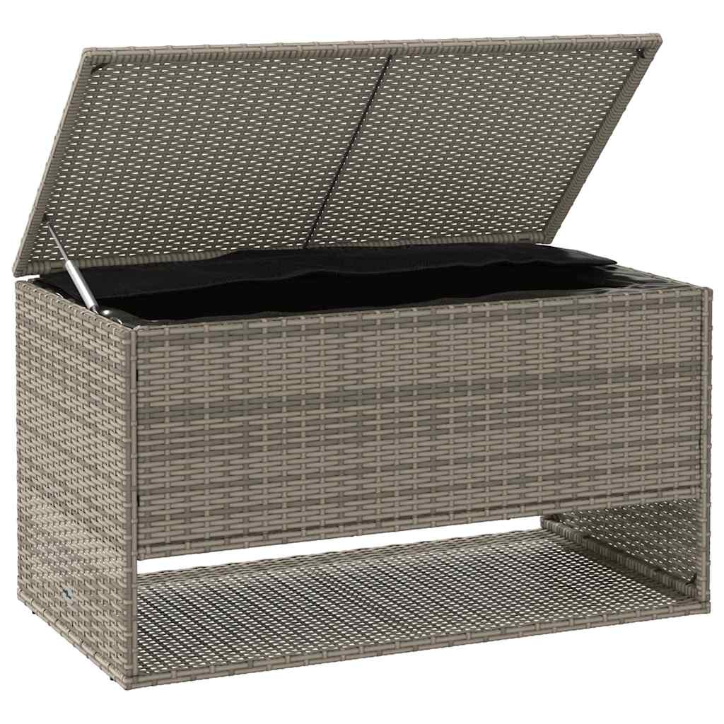 Opbergbox voor buiten 100x55x55,5 cm poly rattan grijs