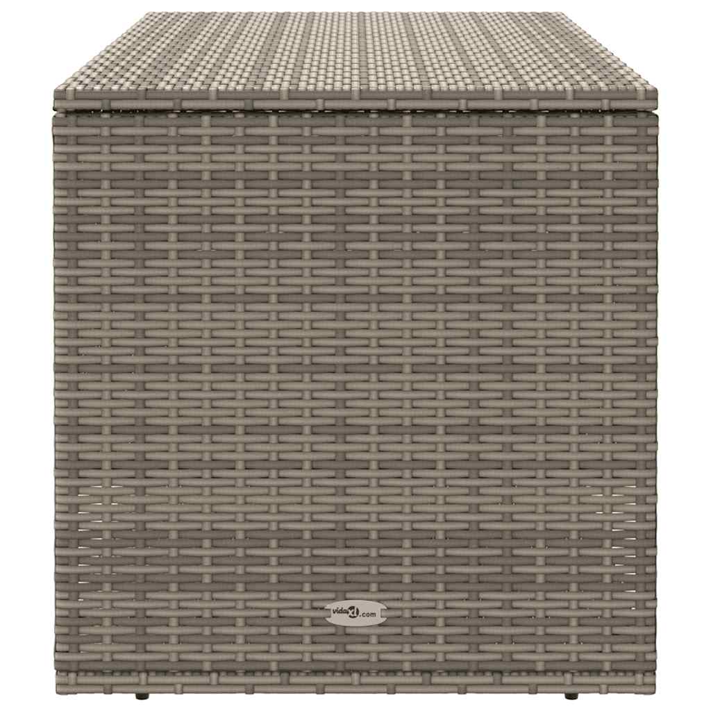 Opbergbox voor buiten 100x55x55,5 cm poly rattan grijs