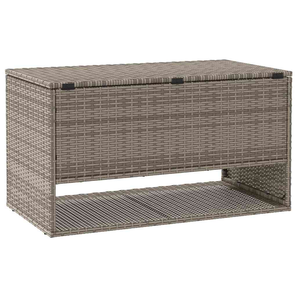 Opbergbox voor buiten 100x55x55,5 cm poly rattan grijs