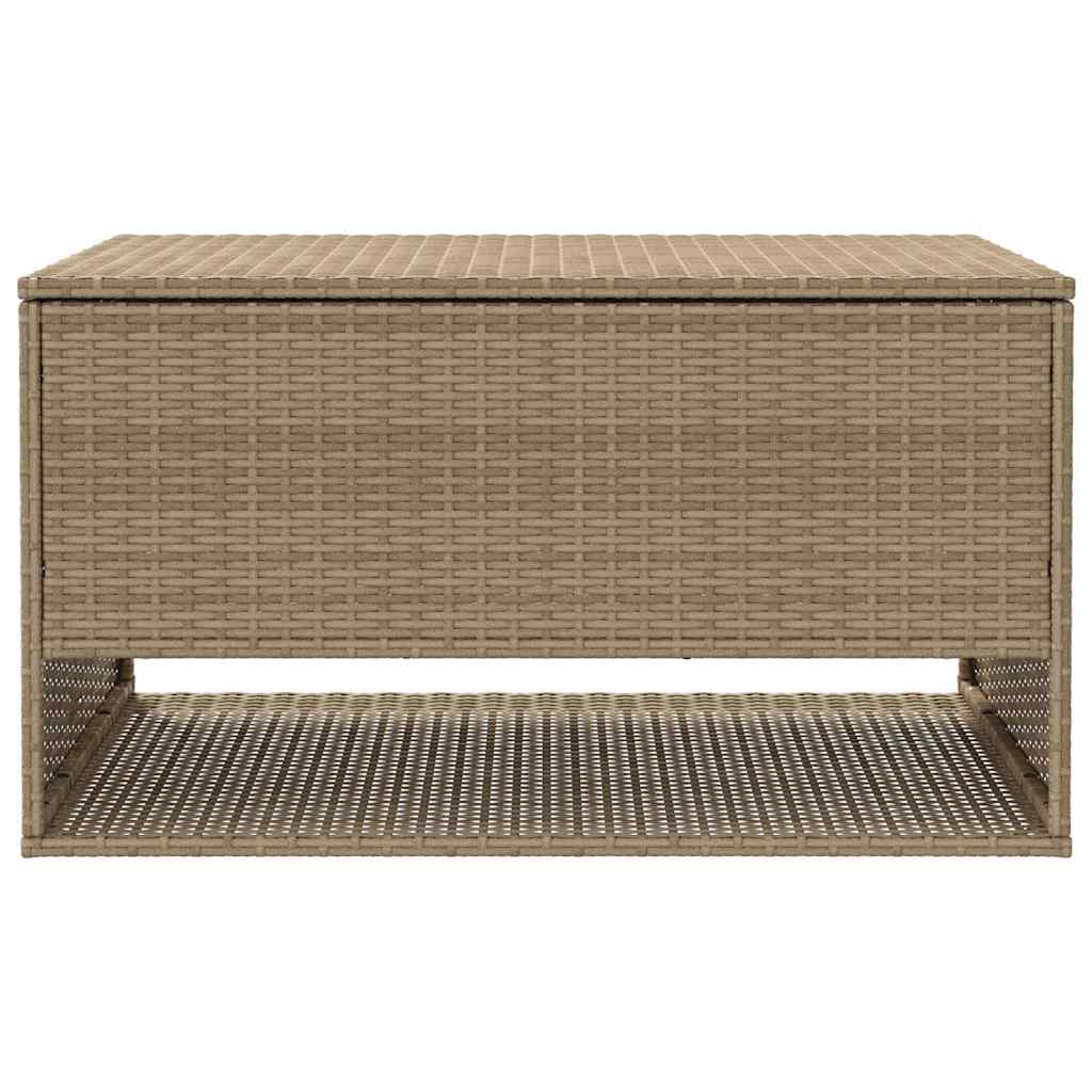 Opbergbox voor buiten 100x55x55,5 cm poly rattan beige