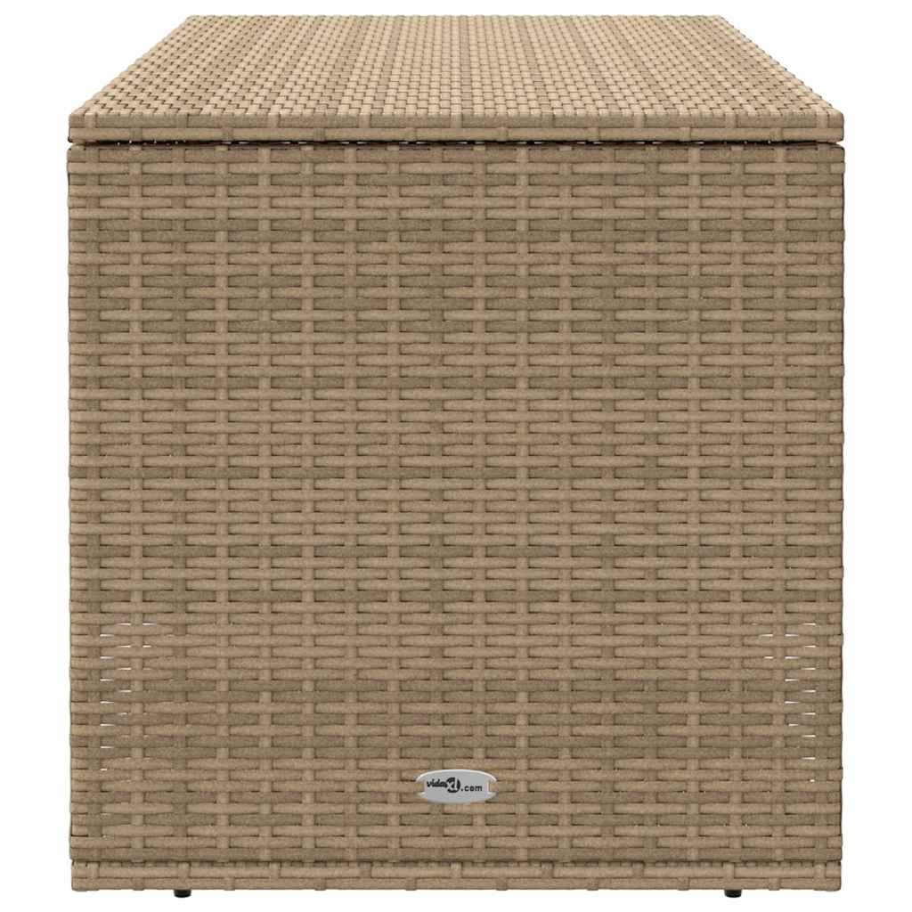 Opbergbox voor buiten 100x55x55,5 cm poly rattan beige