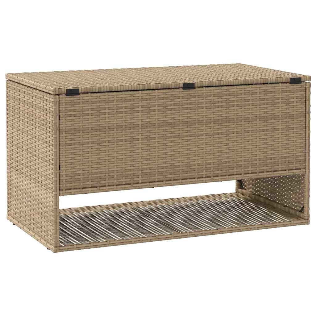 Opbergbox voor buiten 100x55x55,5 cm poly rattan beige