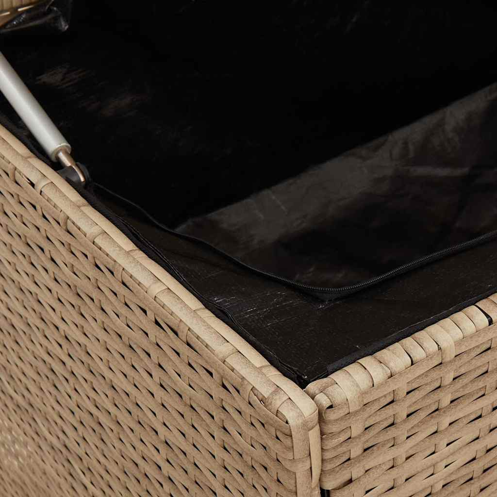Opbergbox voor buiten 100x55x55,5 cm poly rattan beige