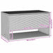 Opbergbox voor buiten 100x55x55,5 cm poly rattan beige