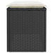 Tuinbank met kussen 110x40x44 cm poly rattan zwart