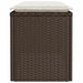 Tuinbank met kussen 110x40x44 cm poly rattan bruin