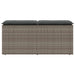 Tuinbank met kussen 110x40x44 cm poly rattan grijs