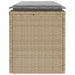 Tuinbank met kussen 110x40x44 cm poly rattan beige