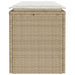 Tuinbank met kussen 110x40x44 cm poly rattan beige