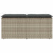 Tuinbank met kussen 110x40x44 cm poly rattan lichtgrijs