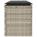 Tuinbank met kussen 110x40x44 cm poly rattan lichtgrijs