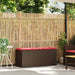 Tuinbank met kussen 110x40x44 cm poly rattan bruin