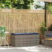 Tuinbank met kussen 110x40x44 cm poly rattan grijs
