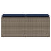 Tuinbank met kussen 110x40x44 cm poly rattan grijs