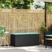 Tuinbank met kussen 110x40x44 cm poly rattan zwart