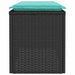 Tuinbank met kussen 110x40x44 cm poly rattan zwart