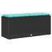 Tuinbank met kussen 110x40x44 cm poly rattan zwart