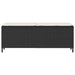 Tuinbank met kussen 110x30x40,5 cm poly rattan zwart