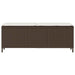 Tuinbank met kussen 110x30x40,5 cm poly rattan bruin