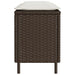 Tuinbank met kussen 110x30x40,5 cm poly rattan bruin